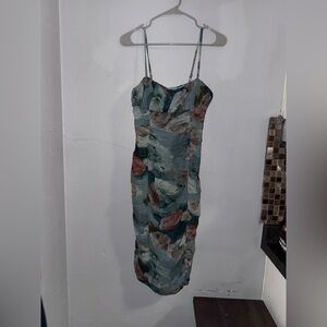 Zara Multicolor Floral Midi Dress